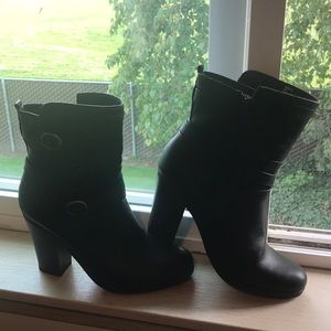 Black half boot